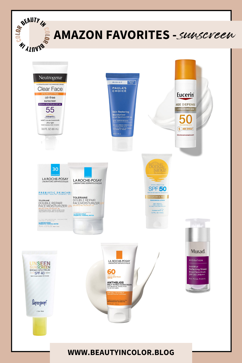 Best Amazon Beauty Products - fragrance free sunscreen