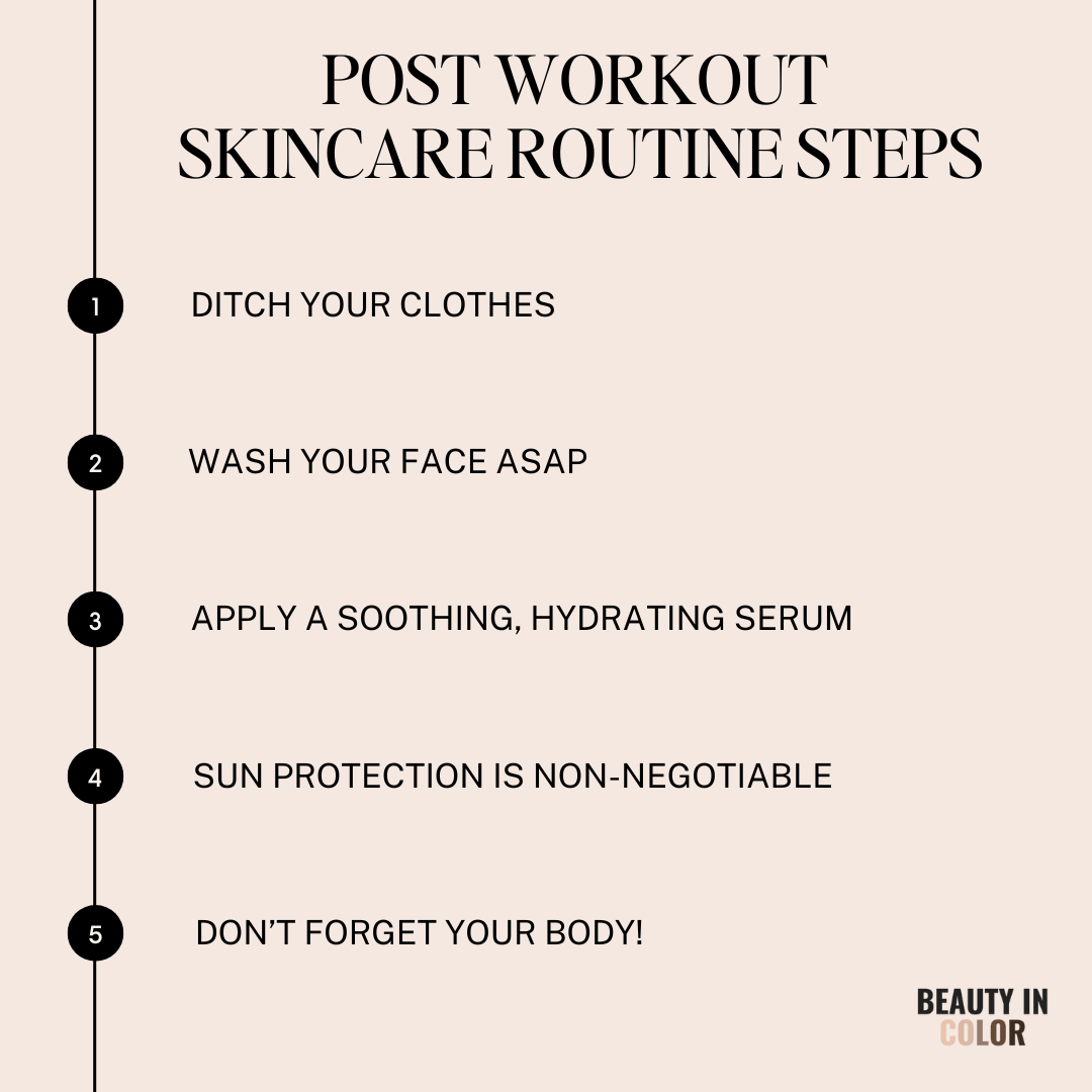 post workout skincare routine steps